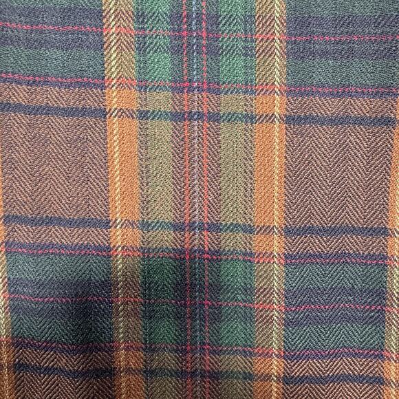 Sir Pendleton Shirt Mens Medium Brown Green Plaid Virgin Wool Button Down - Picture 13 of 16